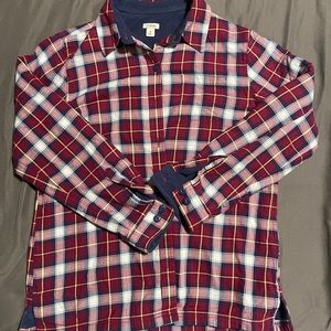 LL Bean heavy flannel. Color is slightly purple.